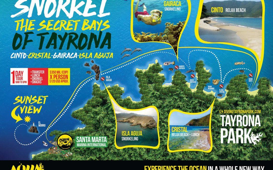 Snorkel por las Bahías Secretas del Parque Tayrona